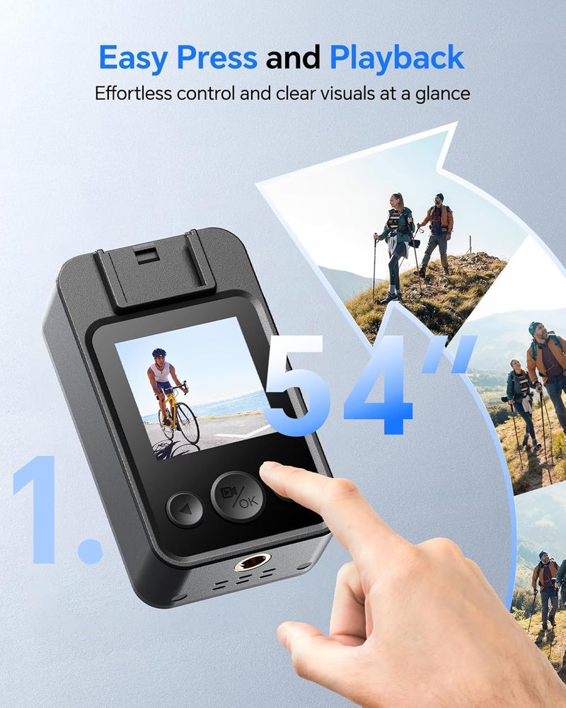 BOBLOV A28 Small Body Camera, Mini Video Camera Camcorder with 2K, 9 Hours Battery Life, with Night Vision, and Bike Mount for On-The-Go Recording, Law Enforcement and Personal Usage(128GB) - Image 4